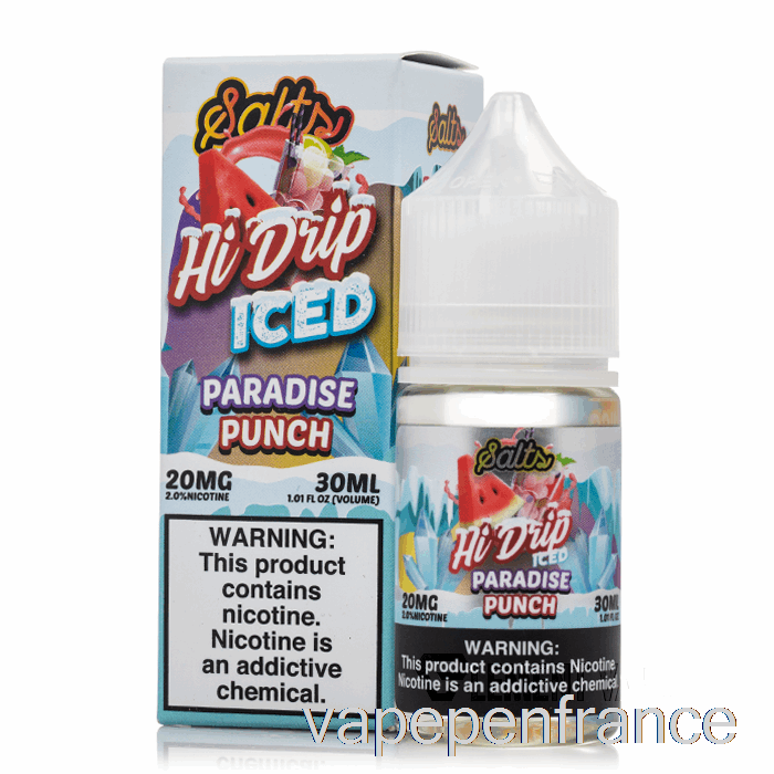 Punch Paradisiaque Glacé - Sels Haute Goutte - Stylo Vape 30 Ml 20 Mg